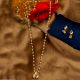 Pearl Chain Necklace & Earring Set with Teardrop Kundan Pendant